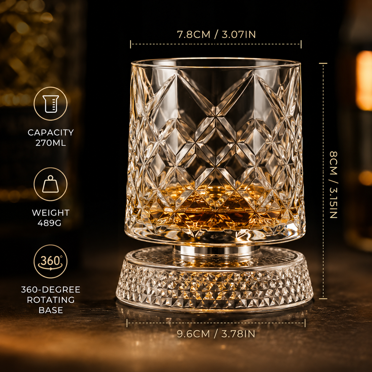 Vortex™ Crystal Spinning Glass